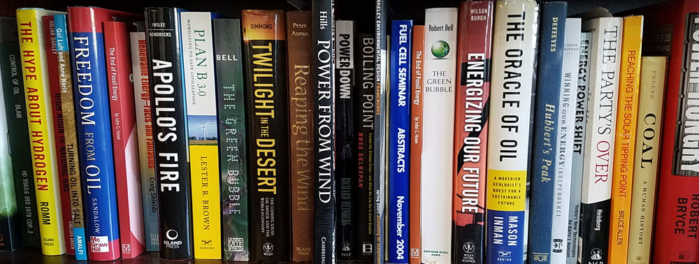 My library shelf of energy books